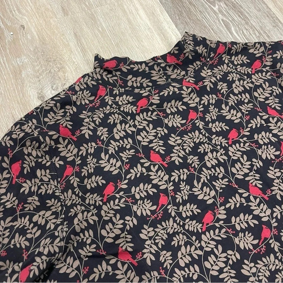 Croft & Barrow Mockneck Red Cardinal Bird Shirt - Size 2X - Picture 4 of 5
